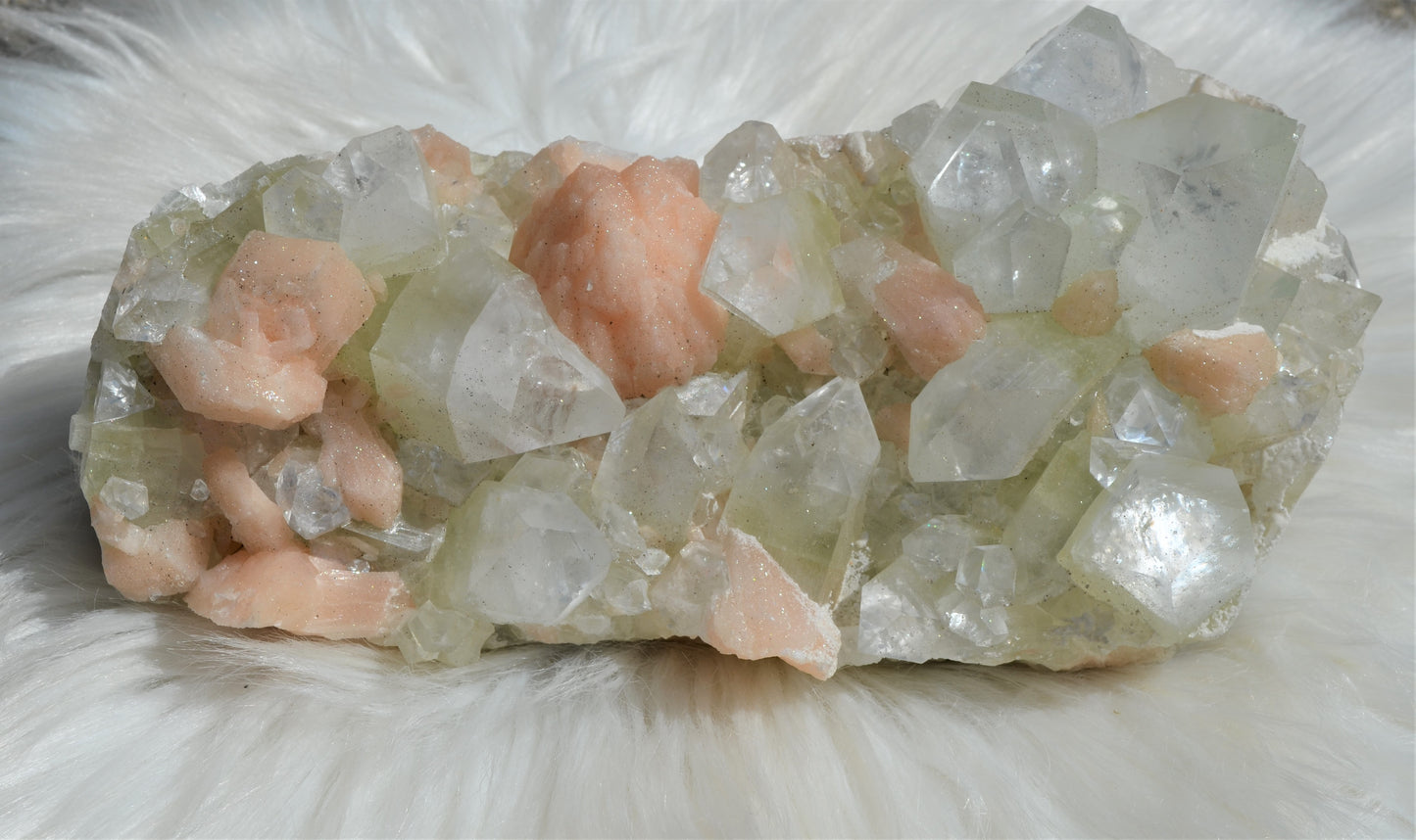 Apophyllite with Peach Stilbite - #7
