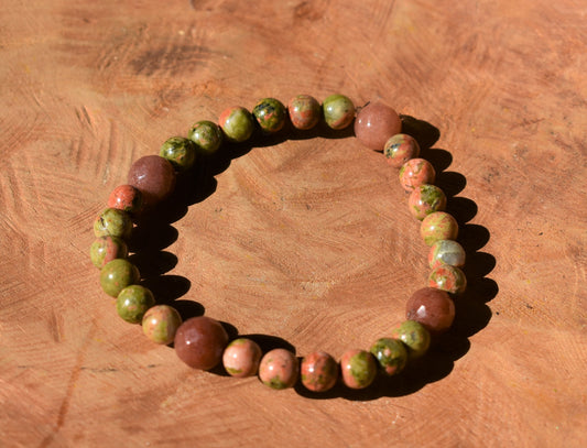 Red Aventurine and Unakite Bracelet