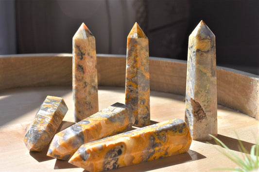 Crazy Lace Agate Tower (one per order)