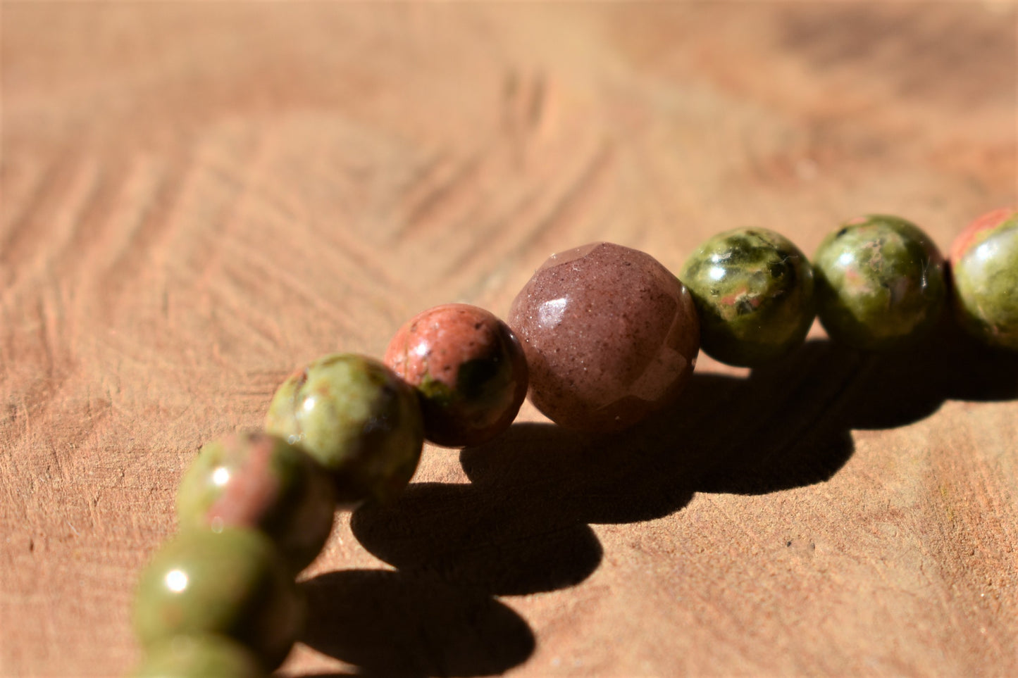 Red Aventurine and Unakite Bracelet