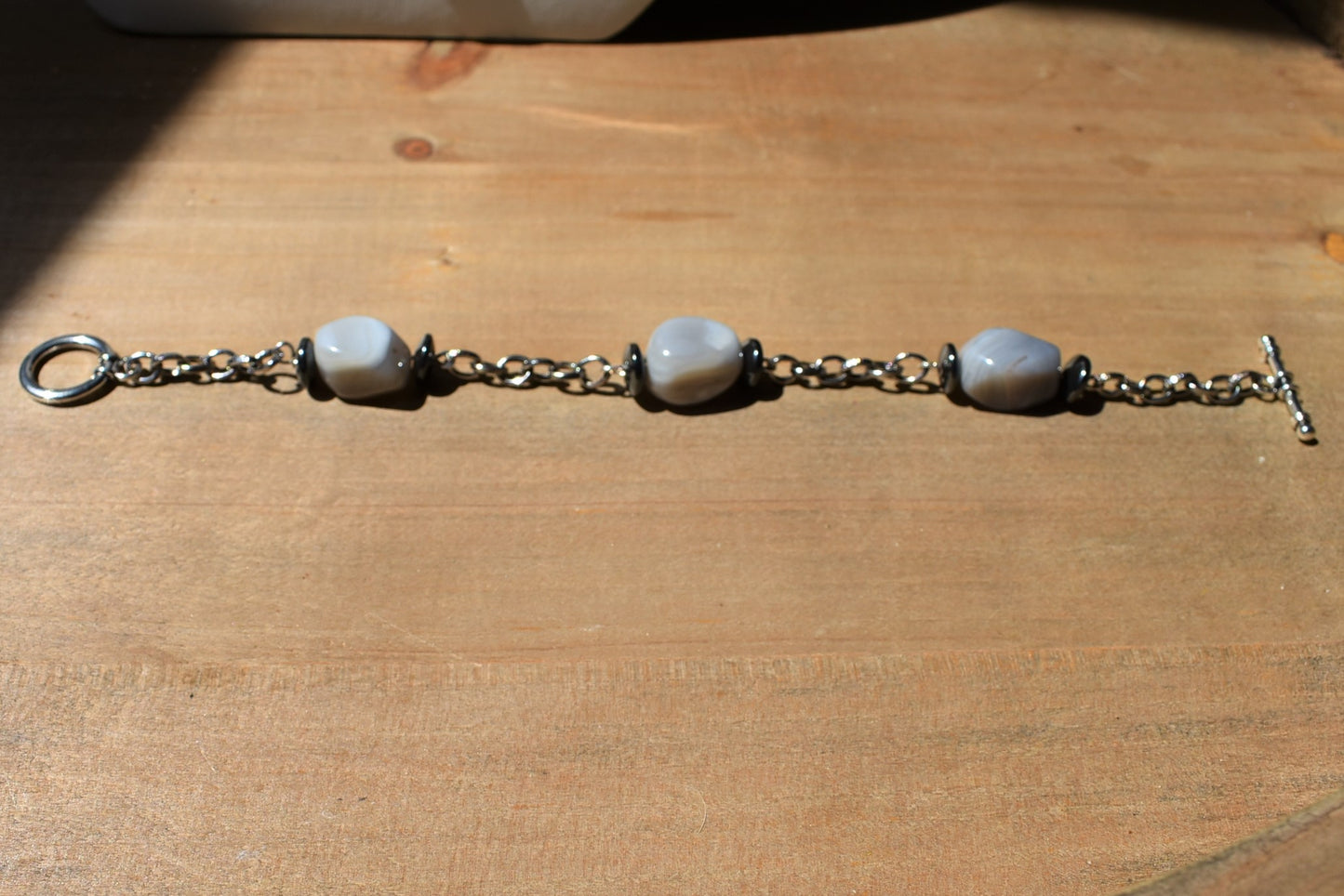 Agate and Hematite Bracelet