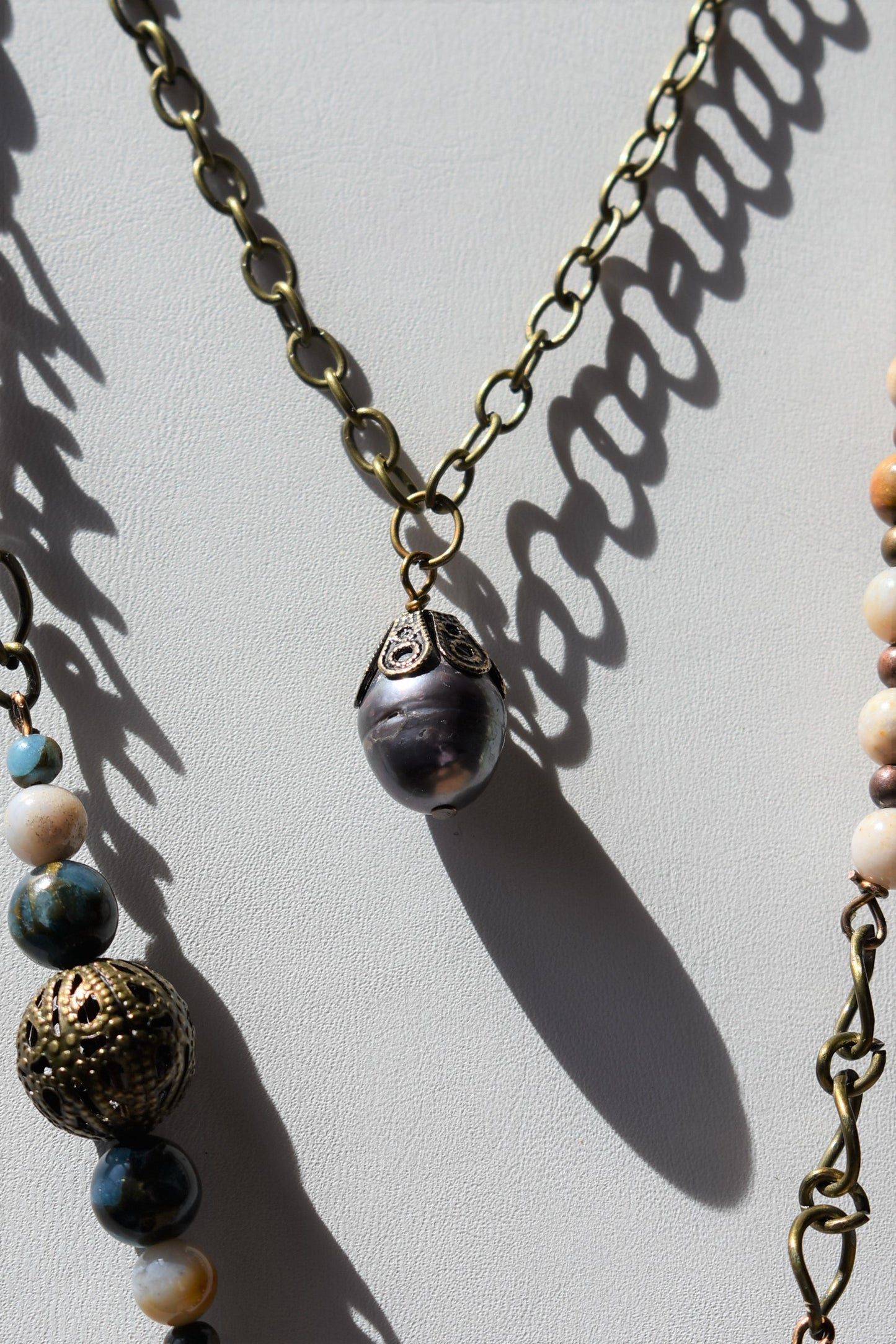 Pearl and Agate Necklace