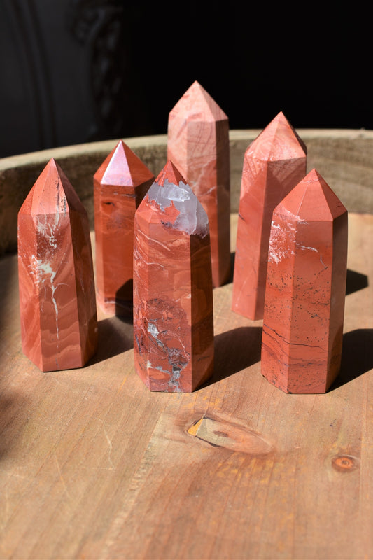 Red Jasper Tower - (one per order)