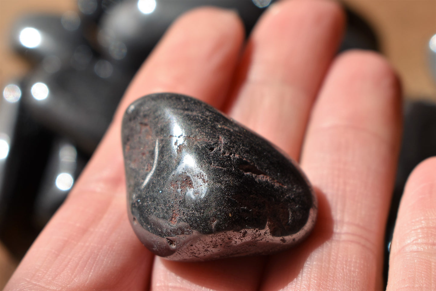Hematite Tumbled Stone (one stone per order)