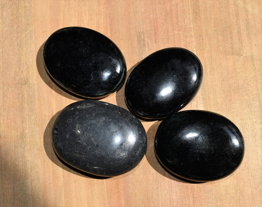 Black Tourmaline Palm Stone (one per order)