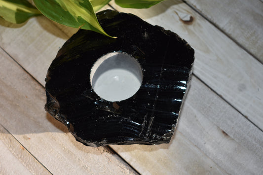 Obsidian Tealight Holder