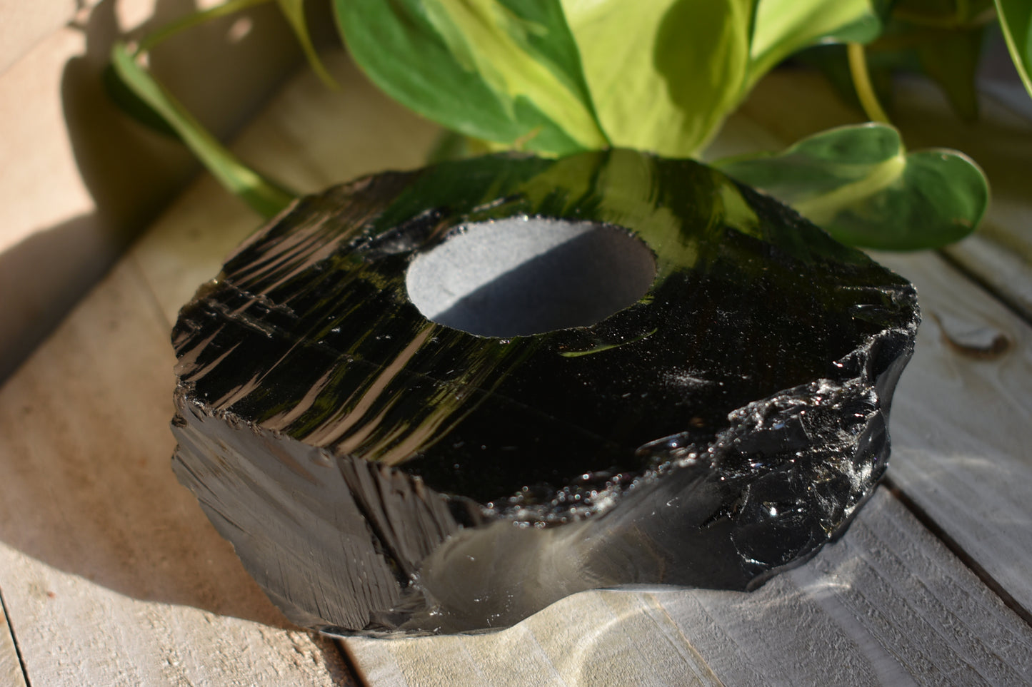 Obsidian Tealight Holder
