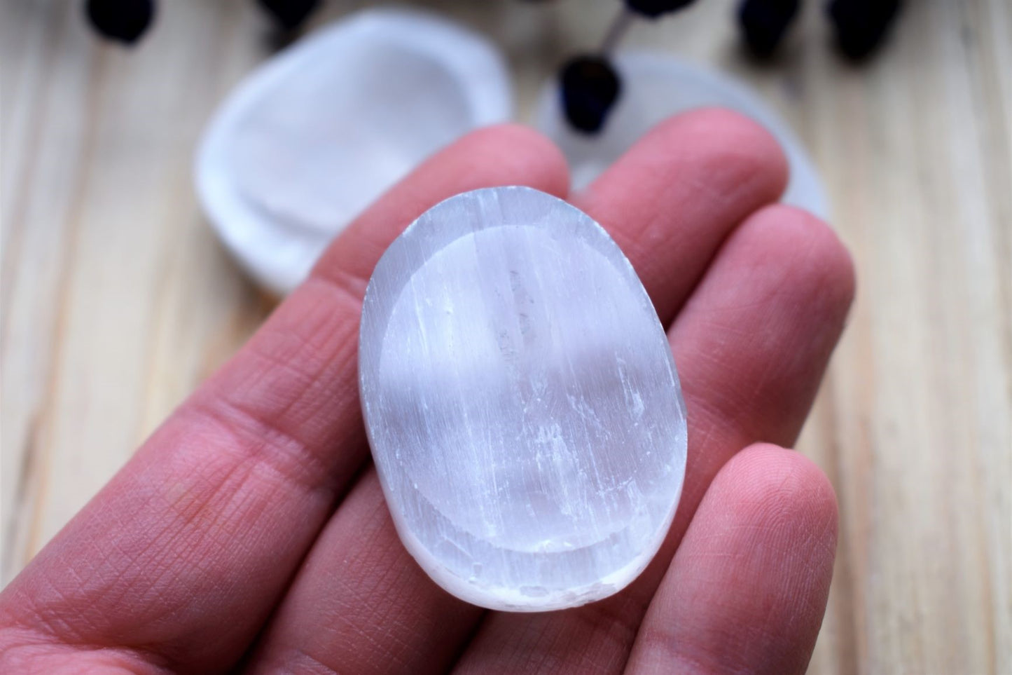 Selenite Worry Stones