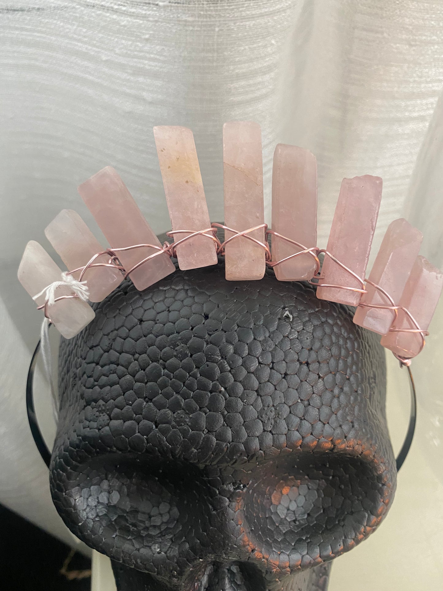 Rose Quartz Crystal Crown
