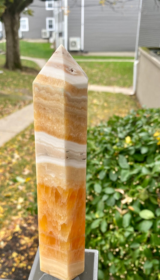 Orange Calcite Tower - #2