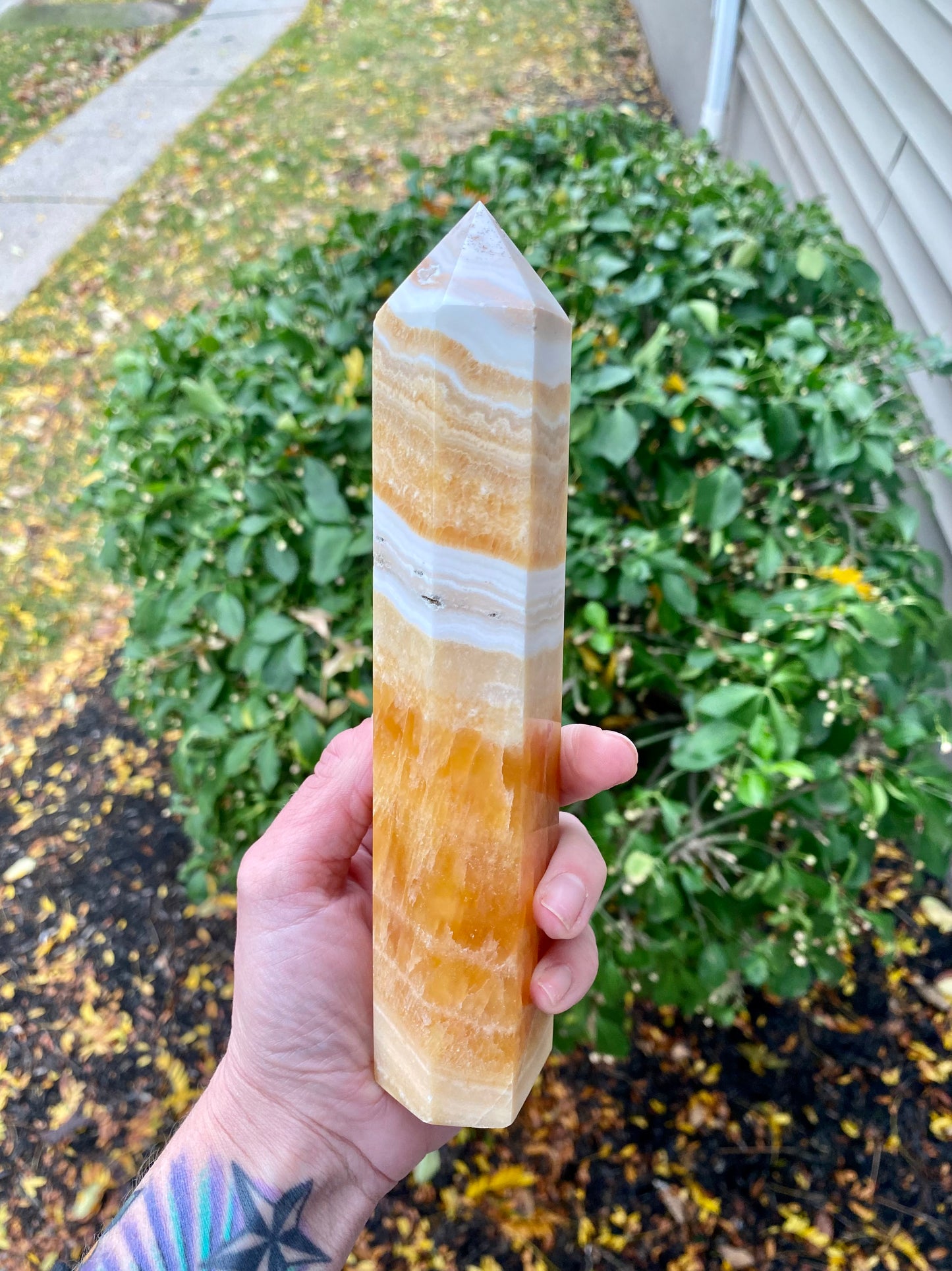 Orange Calcite Tower - #2