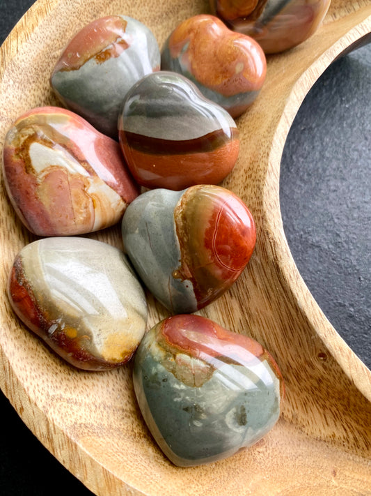 Polychrome Jasper Hearts - Small