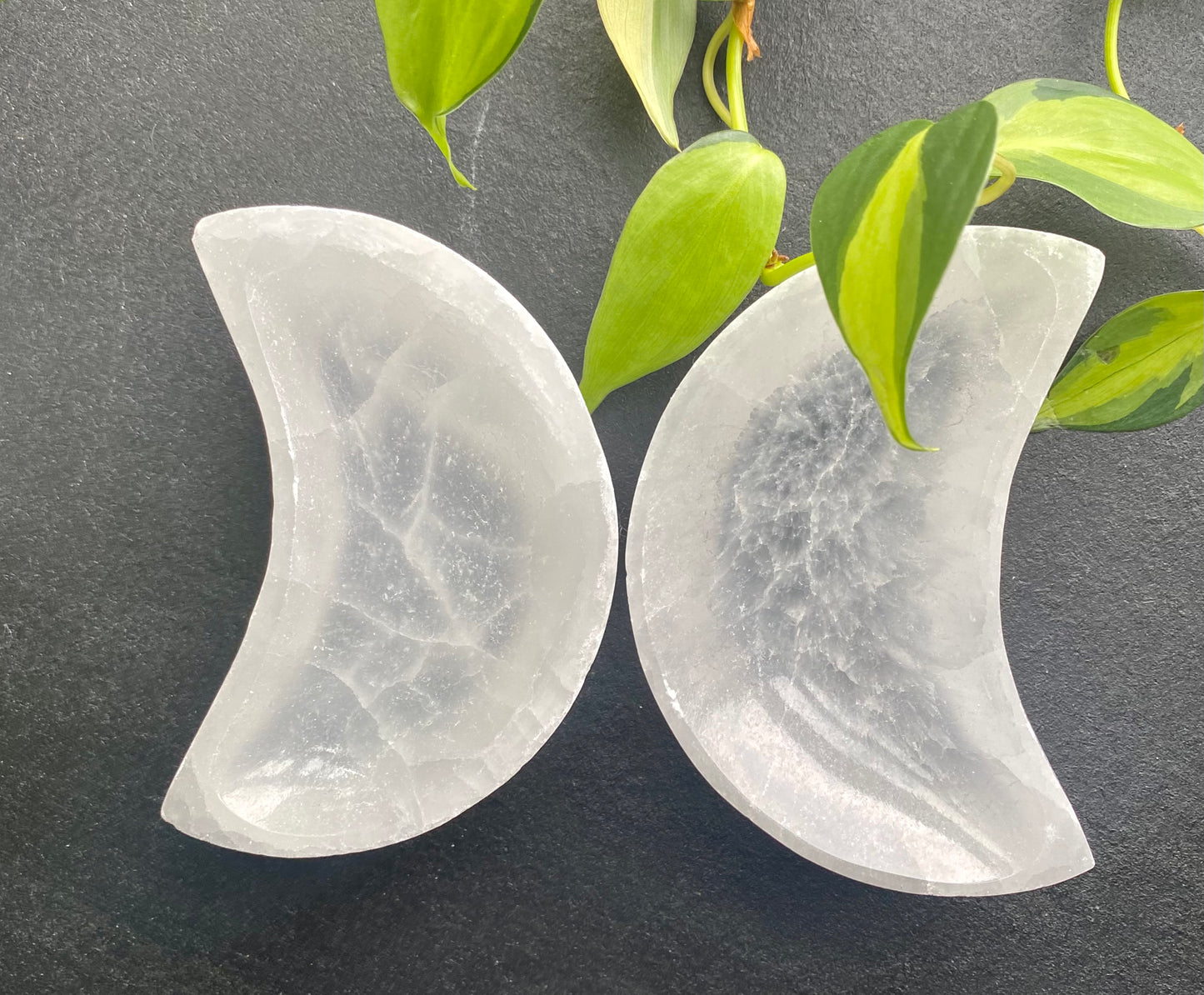 Selenite Moon Bowls - Small