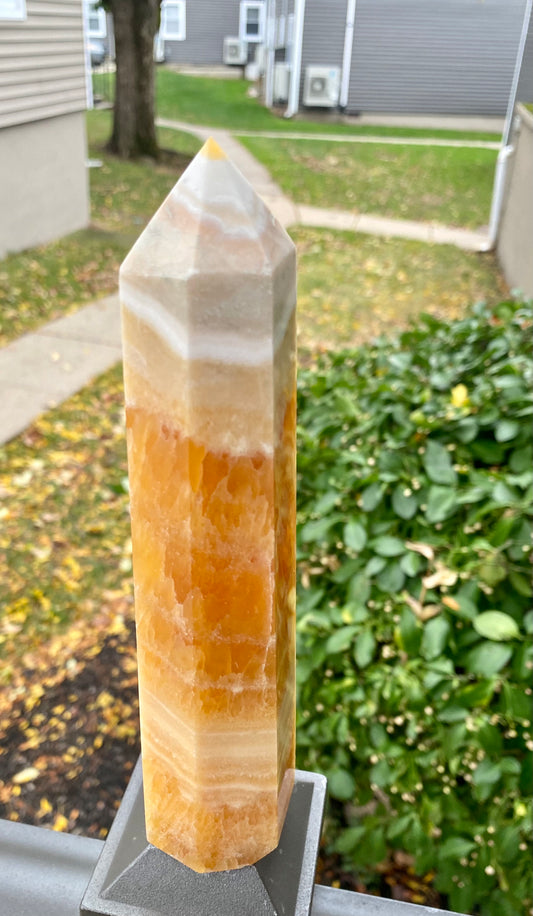 Orange Calcite Tower - #3