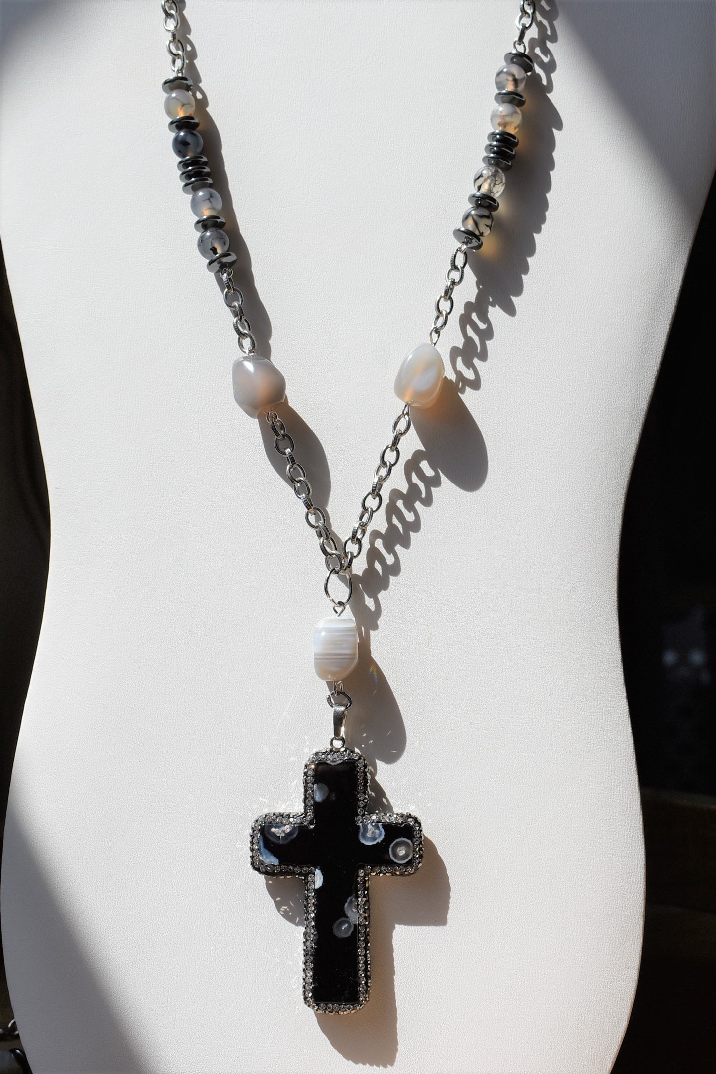 Agate & Hematite Necklace