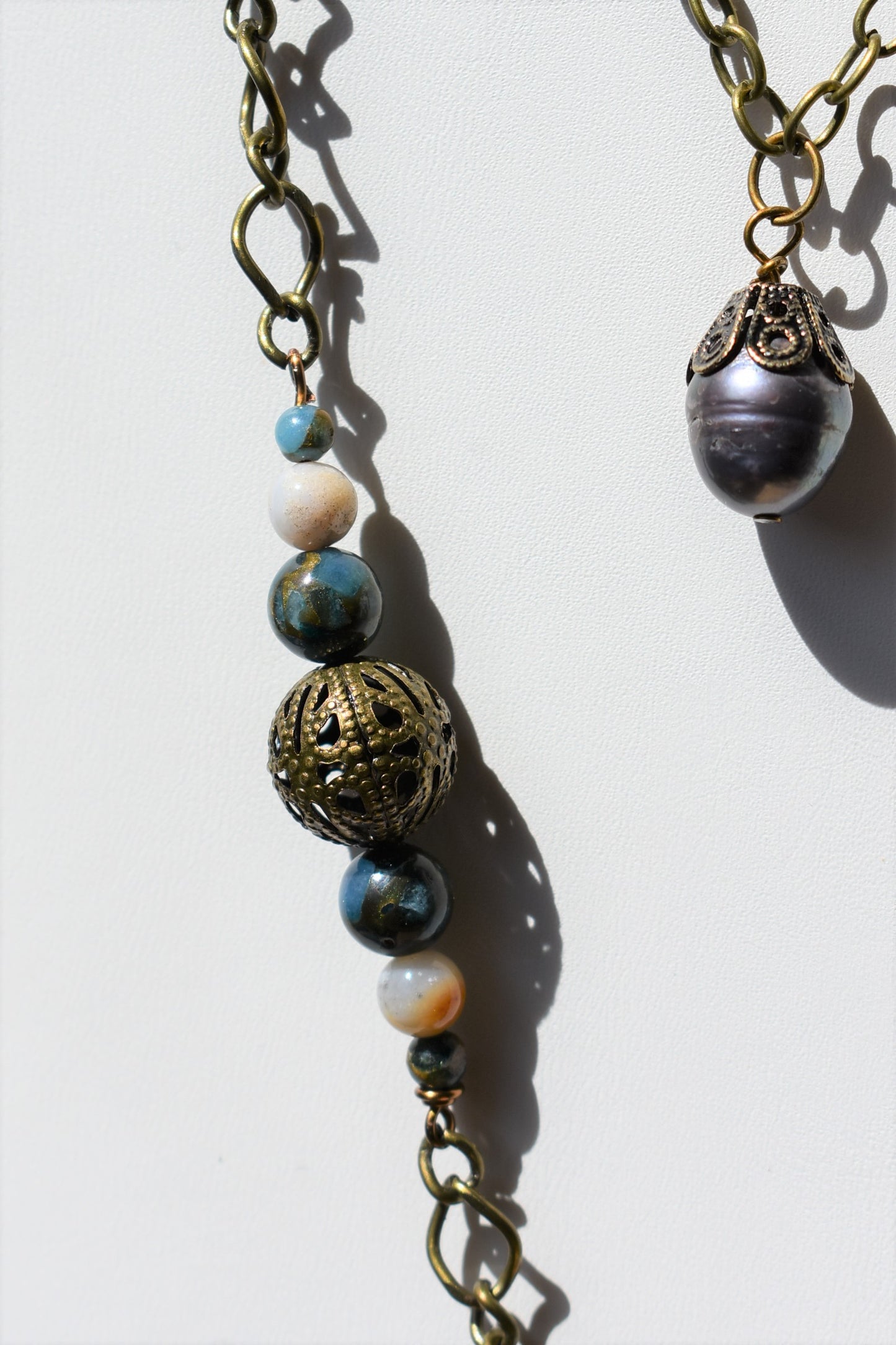 Pearl and Agate Necklace