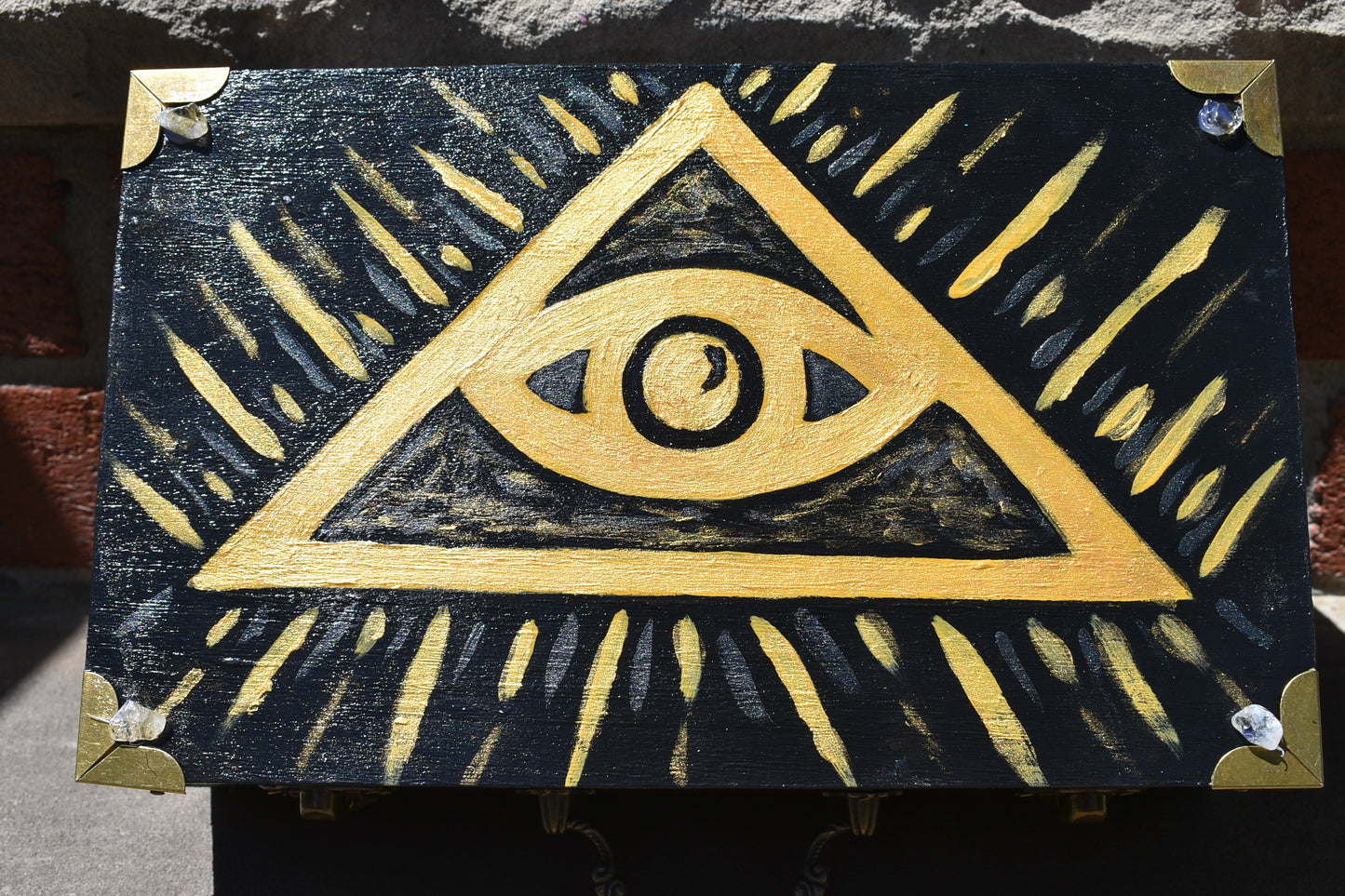 Eye of Providence Painted Prefilled Crystal Box