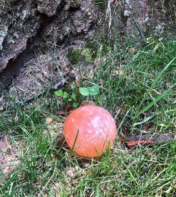 Selenite Sphere - Orange #2