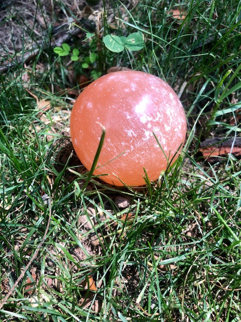 Selenite Sphere - Orange #2
