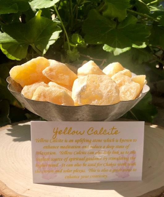 Yellow Calcite - Raw (set of 3)