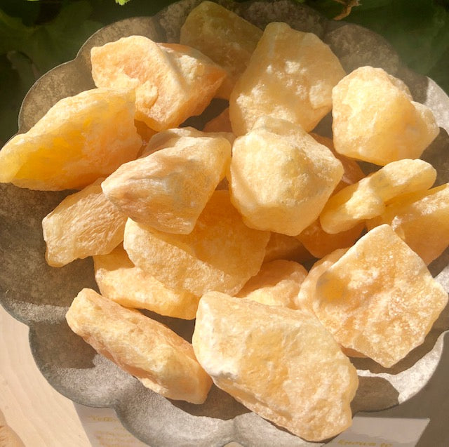 Yellow Calcite - Raw (set of 3)