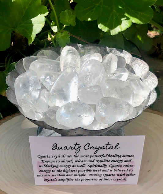 Quartz Crystal Polished Stones (set of 3)