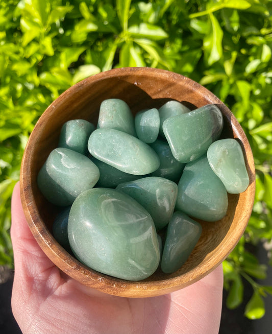 Green Quartz Tumbled Stones